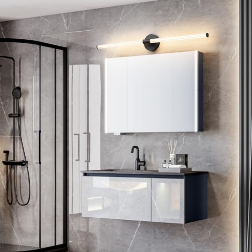 Bathroom Vanity Lights 39" Long LED Vanity Light Bar Black