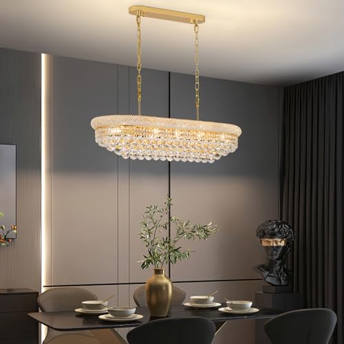 Gold Crystal Chandeliers for Dining Room