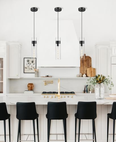 2 Pack Black Pendant Lights Kitchen Island (2 Count)