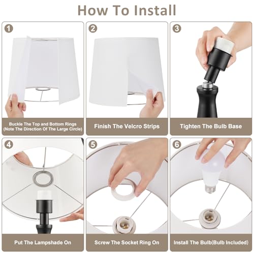 Modern Touch Lamps for Nightstand (2 Count)