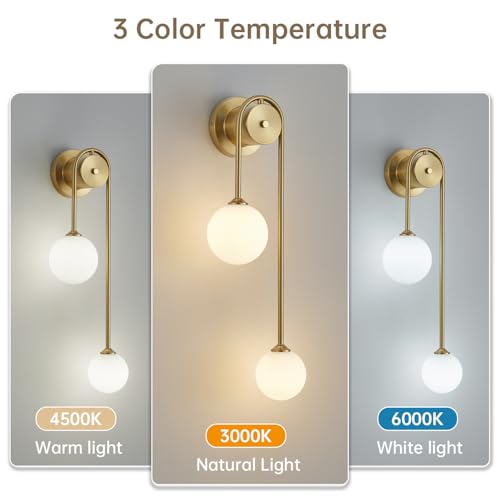 Golden Wall lamp Double Ball