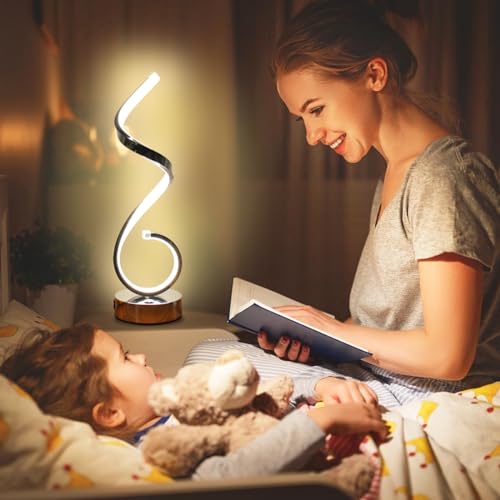 Modern Spiral LED Table Lamp Set of 2 (2 Count)