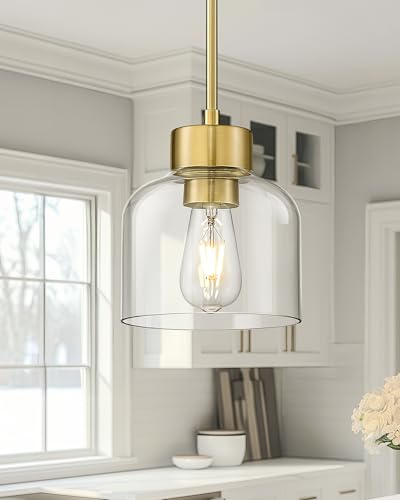 7" Brushed Gold Pendant Lights Kitchen Island
