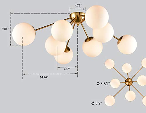 Mid Century Modern Sputnik Ceiling Light