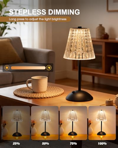 4 Pack Rechargeable Cordless Table Lamp (4 Count)
