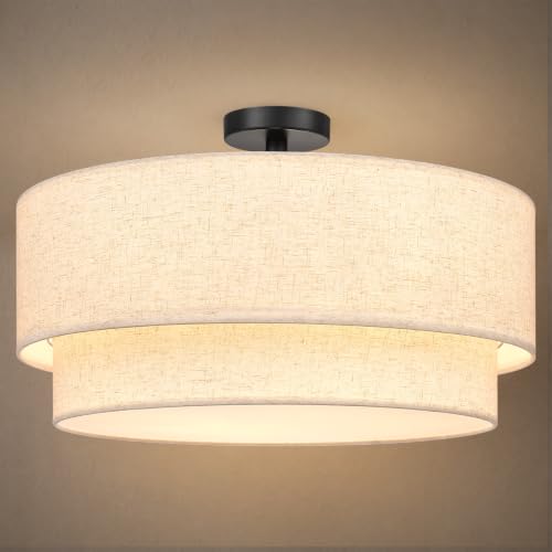 24 Inch Flush Mount Ceiling Light Black