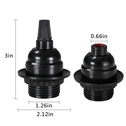 Black E26 E27 Light Sockets