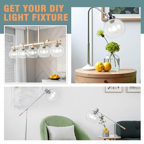 3 Pack Clear Seeded Glass Shade Replacements (3 Count)