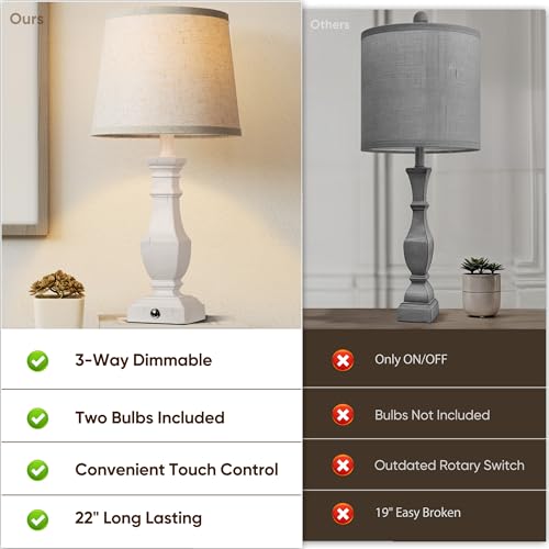 Dimmable Table Lamps Set of 2
