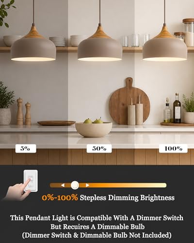 12" Japandi Pendant Light