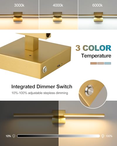 Gold Battery Operated Wall Sconces with Remote Control (2 Count)