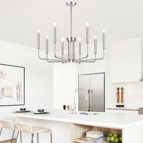 8 Light Farmhouse Chandelier for Dining Room Lighting Fixtures Hanging