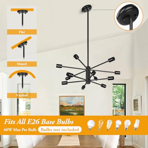 12 Light Modern Chandelier for Dining Room