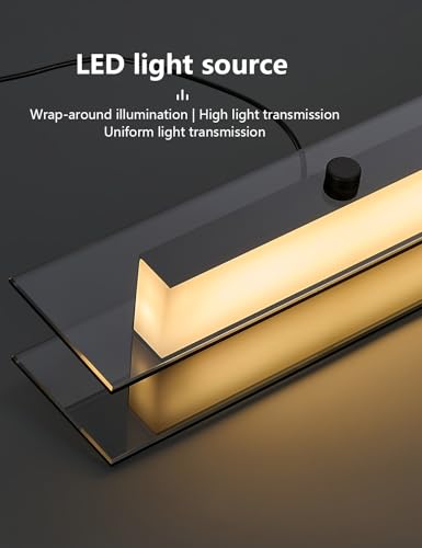 Glass Modern Black Linear Pendant Light