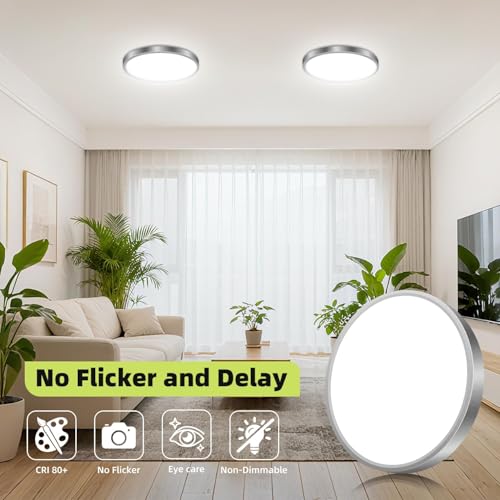 4PACK Flush Mount LED Ceiling Light Fixture