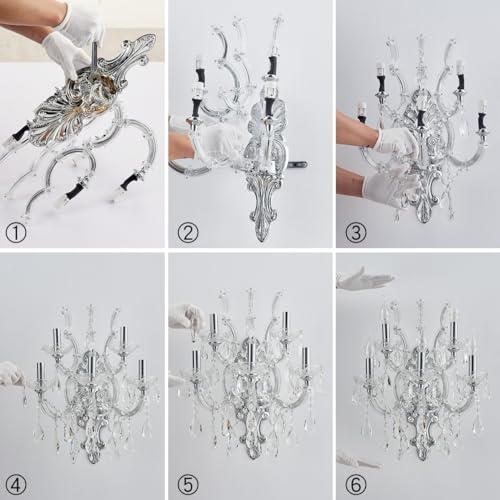 Large Modern Crystal Wall Sconce