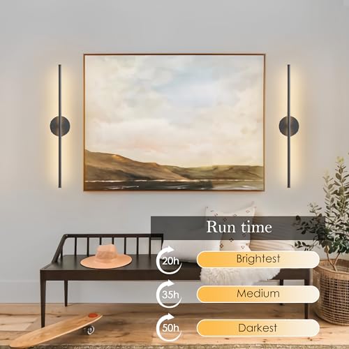 Battery Operated Wall Sconces Set of Two Wireless Wall Lights (2 Count)