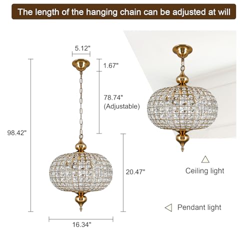 Gold Crystal Chandelier