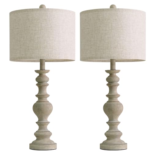 27" Antique Gray Table Lamps Set of 2 (2 Count)