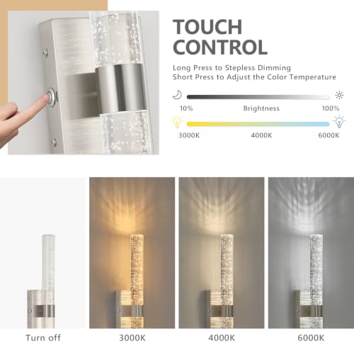 Battery Operated Wall Sconces Set of 2 (2 Count)