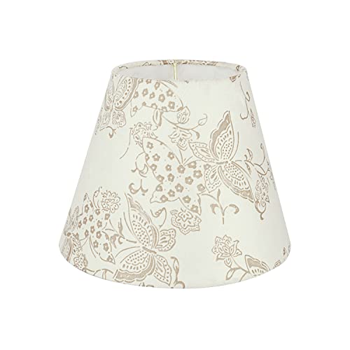 58903A Empire Uno Lamp Shade in Cream with Butterfly Pattern