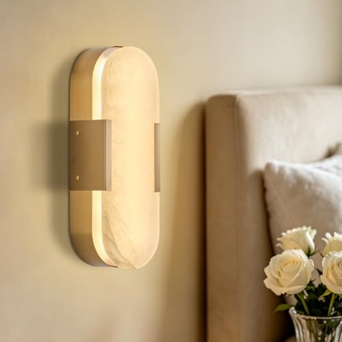 Alabaster Wall Sconces Set of Two (2 Count)