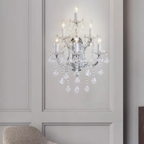 Large Modern Crystal Wall Lamp