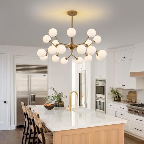 42" Reddish Sand Gold Sputnik Chandelier 20