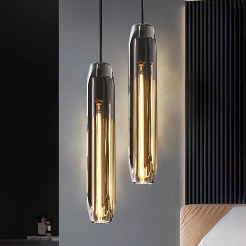 Pendant Lights Kitchen Island Pendant Lights Pendant Light fixtures Kitchen Pendant Light pendent Light 15" Smoke Gray Crystal lampshade Island Pendant Lights for Kitchen
