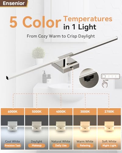 32" Brushed Nickel Modern Bathroom Vanity Lights