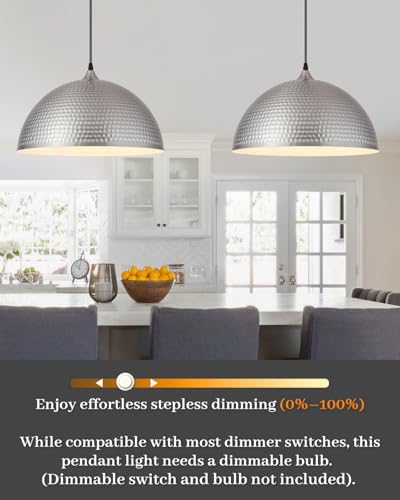 Brushed Nickel Pendant Light 16 inch