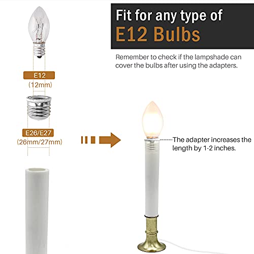 UL Listed E26 to E12 Adapter (6 Count)
