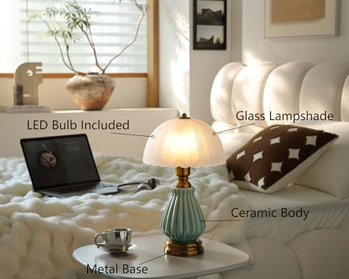16" Vintage Ceramic Table Lamp forBedroom