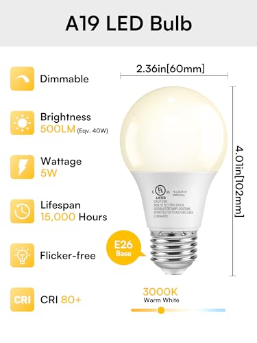 Dimmable LED Light Bulbs 40W Eq (6 Count)