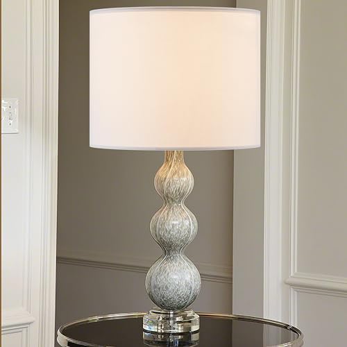 Pure White Drum Lamp Shades Set of 2 Large Lampshade 16``Top x 16``Bottom x 12``High (2 Count)