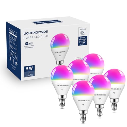 E12 Smart Light Bulbs 50W Equiv. (6 Count)