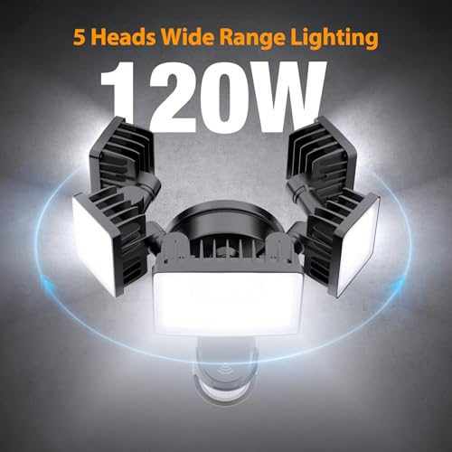 120W Smart LED Security Lights Motion Sensor Outdoor 5 Heads