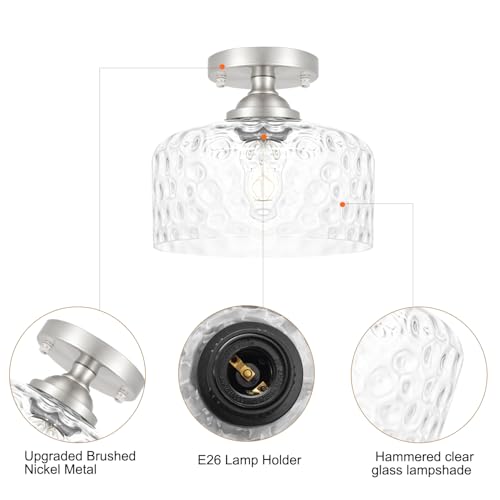 Small Semi Flush Mount Ceiling Light Fixture