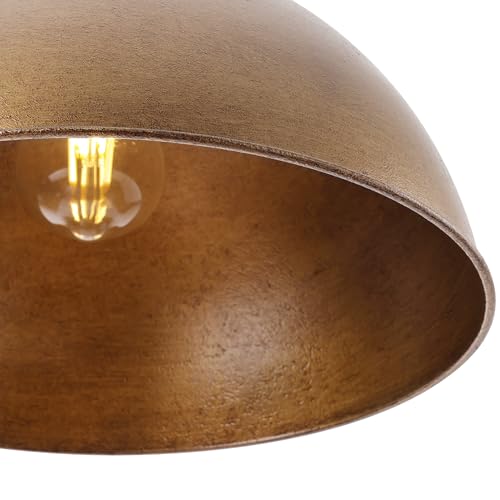 13 Inch Antique Brown Metal Pendant Light Kitchen Island