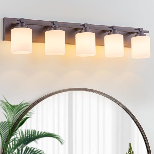 Modern Bathroom Light Fixtures Over Mirror