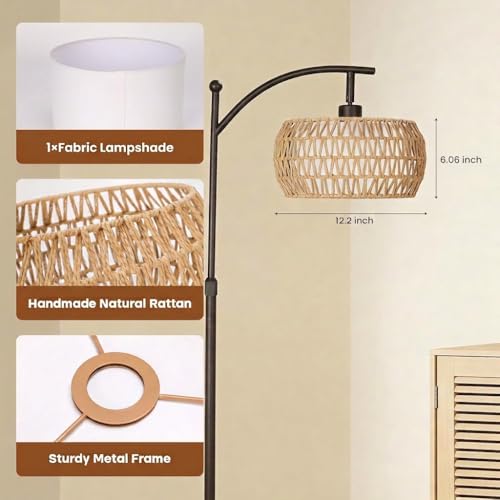 Boho Rattan Lamp Shade