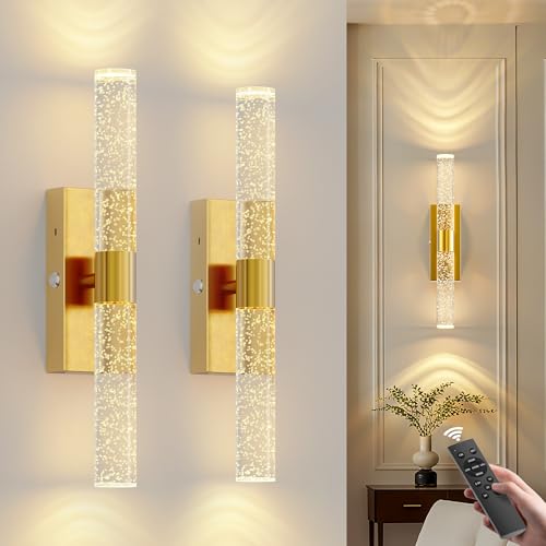 17 Inch Battery Operated Wall Sconces Set of two with 10000mAh Battery (2 Count)