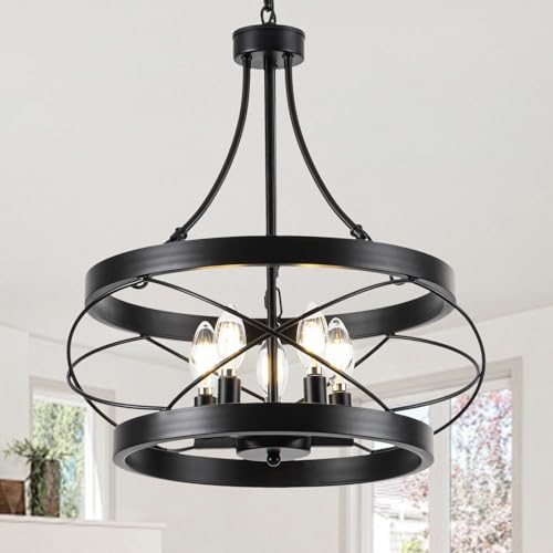 5 Light Farmhouse Chandelier (5 Count)