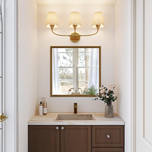 Brushed Gold Bathroom Vanity Light (Gold / 3 Light)
