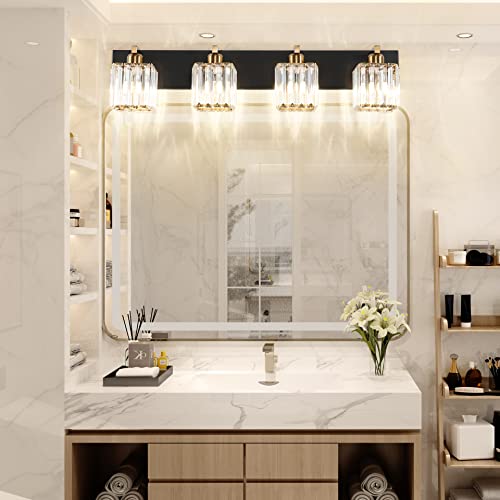 Bathroom Vanity Light Fixtures Crystal Vanity Light for Bathroom 4 Light Modern Vanity Lighting