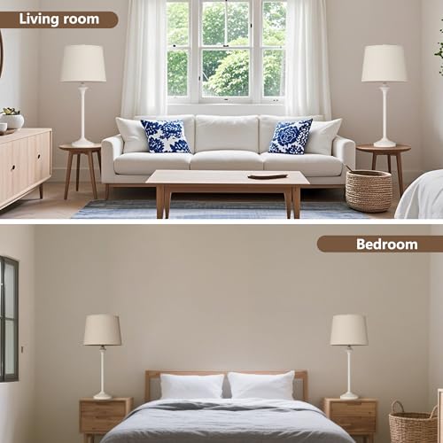 Farmhouse Table Lamps Set of 2 for Living Room (2 Count)