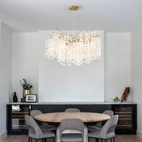 32 Inch Gold Crystal Chandelier 10