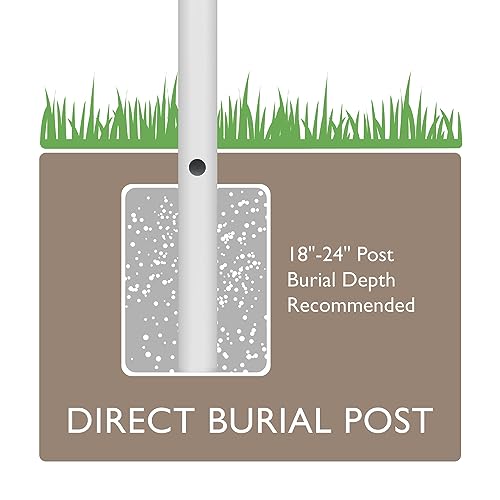 Traditional Outdoor White Lamp Post with Cross Arm for Driveways and Porches