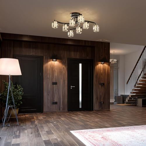 Black Modern Sputnik Chandelier Ceiling Light Fixtures