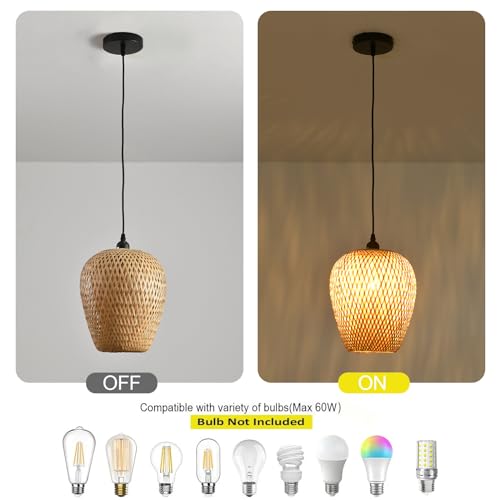 2 Pack Bamboo Lamp Shade (2 Count)